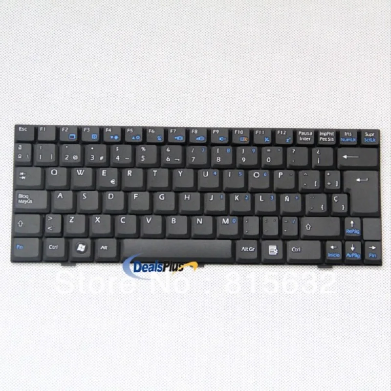 Клавиатура для ноутбука оригинальный новый MSI Wind U90 U100 U110 U120 SP Teclado Испанский|laptop