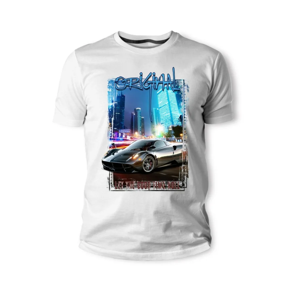 Футболка итальянский классический стиль Legend автомобильное Huayra Schwarz авто в