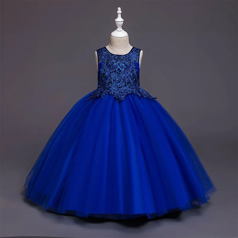 Платье с цветочным узором для девочек элегантное платье без рукавов свадебной