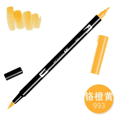 993 1 шт. TOMBOW AB-T Япония 96 цветов две головки художественная кисть ручка маркер Профессиональный водный маркер ручка живопись школьные принадлежности - Цвет: 993