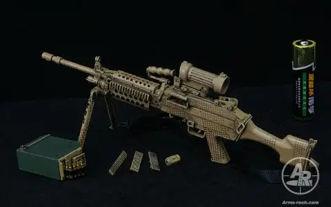 MK48 sand color 1:6 масштаб пулемет модель 1:6 модель ружья 12-дюймовый солдатский оружейный пулемет MK48 46 249 Weanpon Toys F 12 ''фигурка - Цвет: MK48 sand color