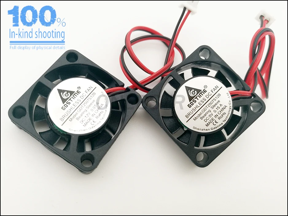 25X25X7 мм 5V 12V 2Pin кулер безщеточный Чипсет радиатора мини вентилятор охлаждения 2507 для Запчасти 3D-принтеры 2,5 см