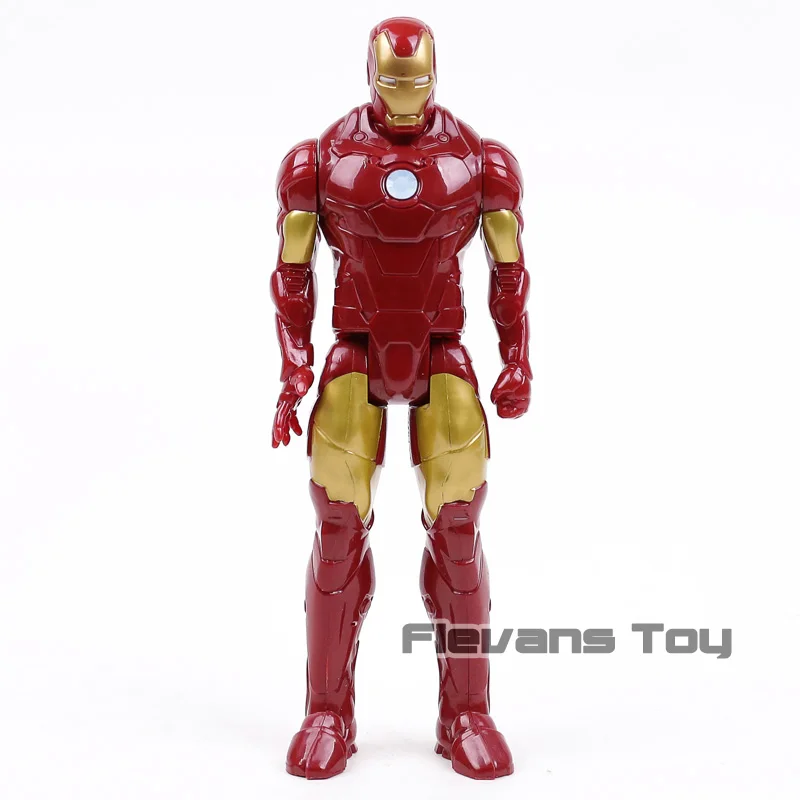 iron man a no box Marvel Titan Герой Мстители танос Черная пантера Капитан Америка Тор Железный человек паук халкбастер Халк фигурка 1" 30 см - Цвет: iron man a no box