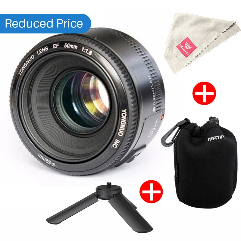 Ulanzi Yongnuo YN50mm F1.8 AF объектив MF YN 50 мм Автофокус Объектив для Canon EOS DSLR камер 60D 70D 5D2 5D3