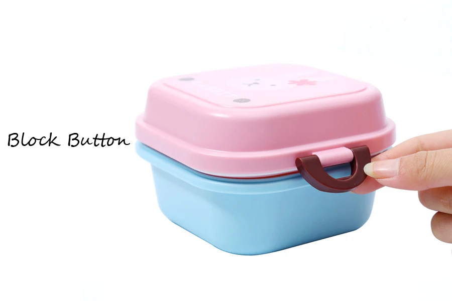 Креативный мультяшный детский Ланч-бокс Bento для детей, термос с подогревом, контейнер с 2 разделенными слоями пищи, кухонные обеденные инструменты