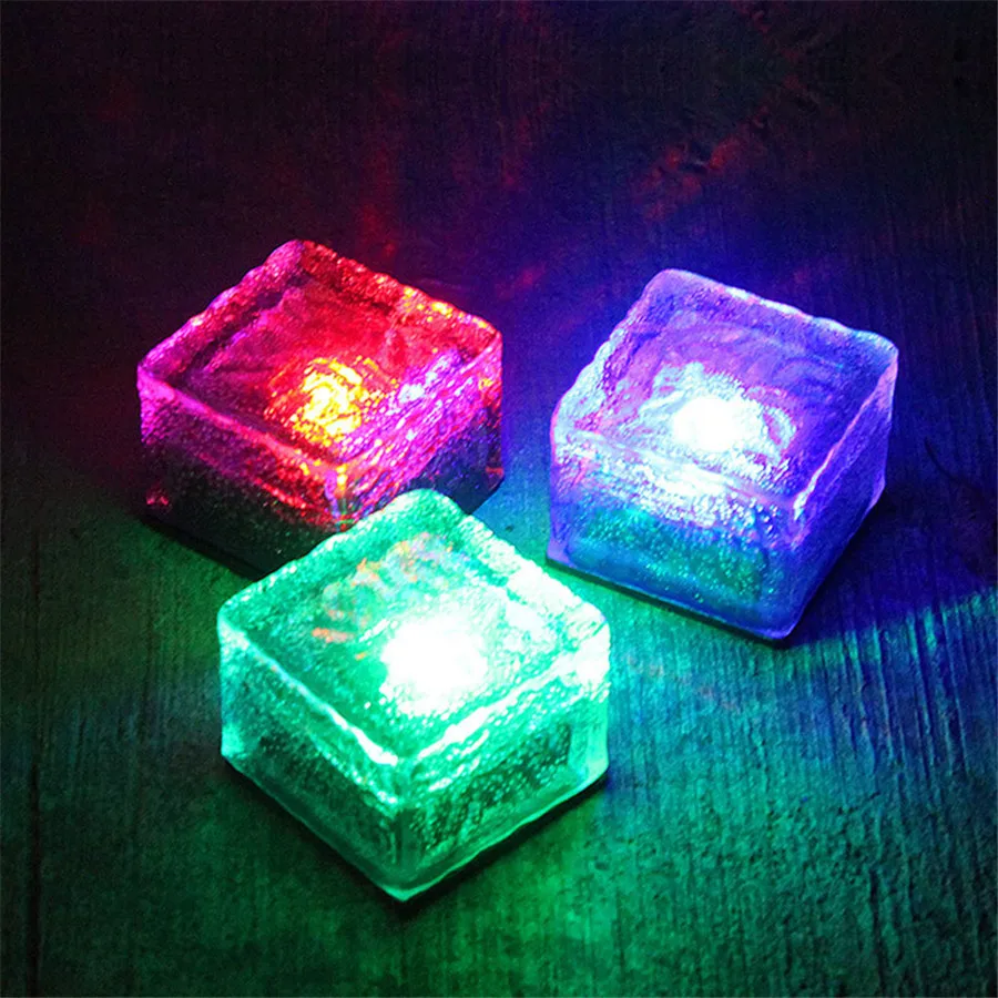 BEIAIDI Солнечный Путь подземный похороненный кирпичный светильник 1 Led креативный стеклянный камень кубик льда кирпич Солнечный сад подъездная дорожка светильник безопасности