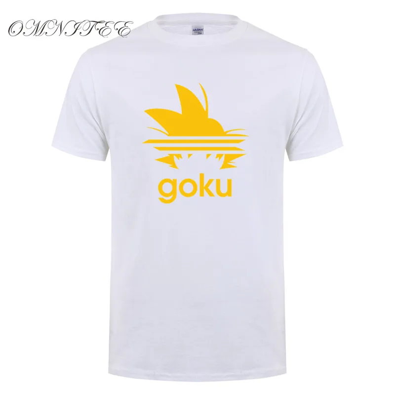 as picture Omnitee Funny Dragon Ball Z футболки Для мужчин Повседневное хлопок короткий рукав сын футболка Goku Мужская футболка "Аниме" OZ-135 - Цвет: as picture