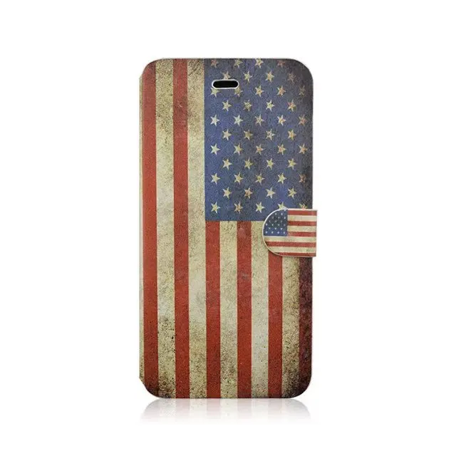 2015 New brand fashion retro UK USA flag holster ultra thin wallet folio stand leather case cover for iphone6 iphone 6 plus |