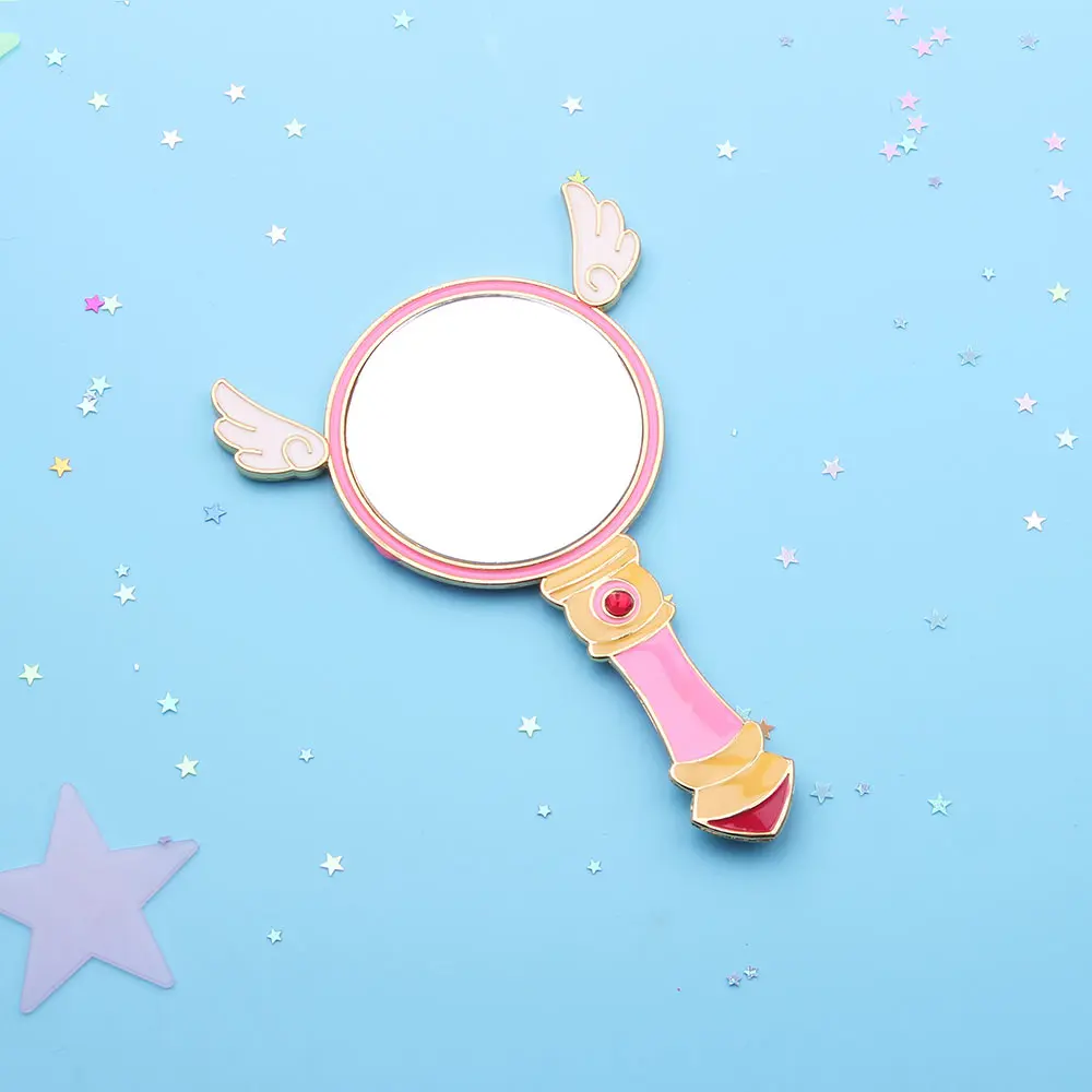 Sailor Moon/Cardcaptor Sakura гребень для макияжа зеркало красота Волшебные Крылья Ангела гребень легко носить с собой для любителей сбора - Цвет: mirror