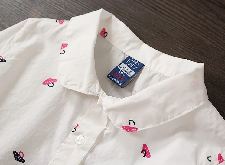 Новое поступление блузки с длинным рукавом для маленьких девочек принтом модные