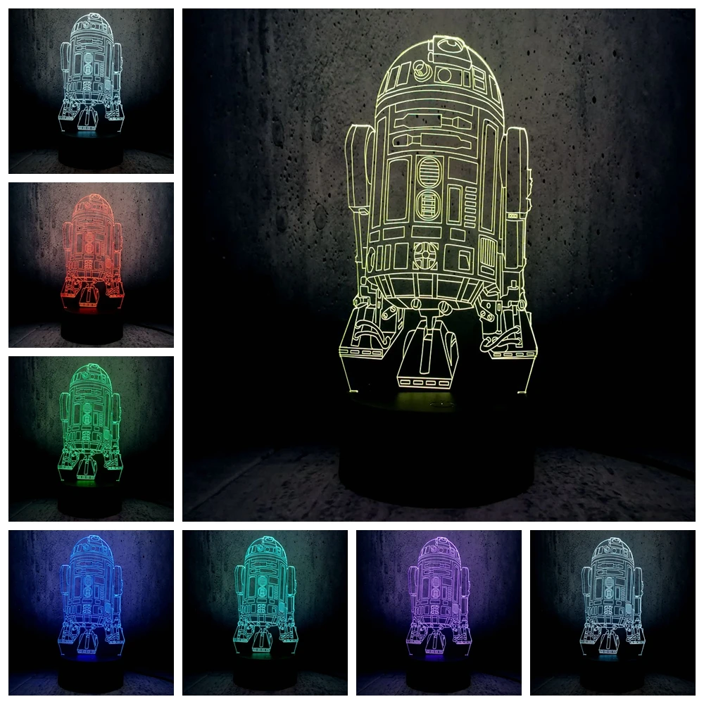 Звездные войны 3D ночные огни Вейдер черный рыцарь Белый воин Супер Вентиляторы
