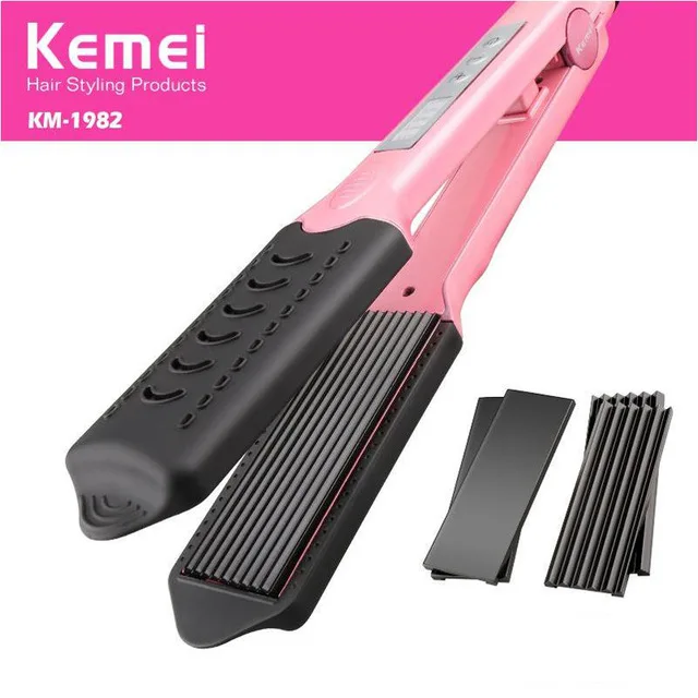 Щипцы для выпрямления волос KeMei 2 в 1 выпрямитель волос|styling tools|straightening ironkemei in |