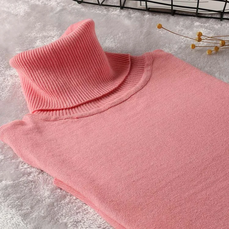 Женский свитер с высоким воротом вязаный базовый длинным рукавом 2019 | Женская