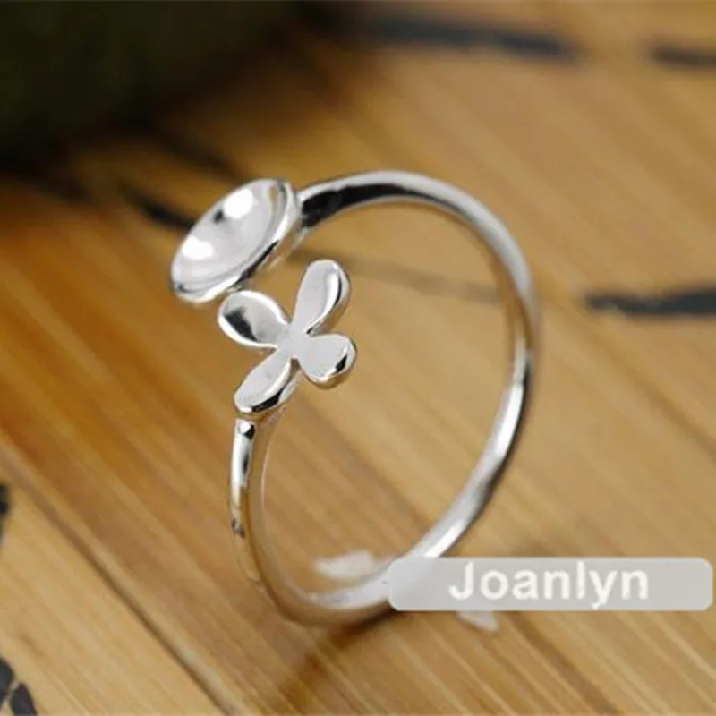 Кольцо Joanlyn пусто для 7 мм-12 мм круглые бусины или жемчуг регулируемый ремешок