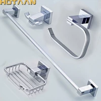 hotaan new stainless steel bathroom accessories setrobe hookpaper holdertowel bartowel ring bathroom sets chrome ht811300b