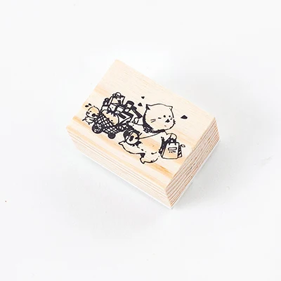 07 Милое животное, мультяшная кошка ПЭТ штамп DIY деревянные и резиновые штампы для скрапбукинга канцелярские товары Скрапбукинг Стандартный штамп - Цвет: 07
