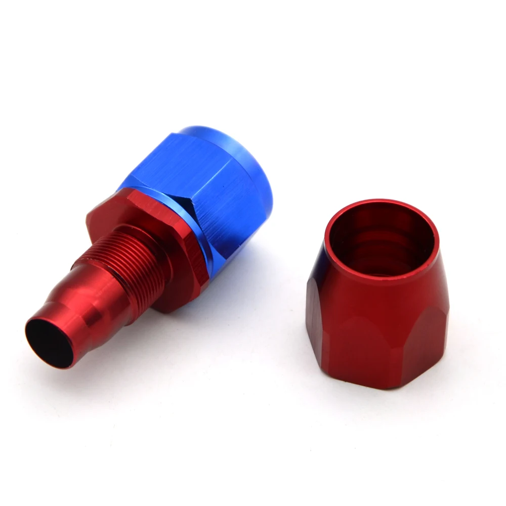AN10 Алюминиевый Поворотный PTFE антипригарный штуцер для шланга прямой 45 90 180