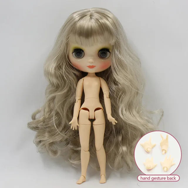 Кукла middie blyth, 20 см, Обнаженная кукла для тела, с белой кожей, разные пластины для лица, цветные волосы и руки, как подарок - Цвет: 6