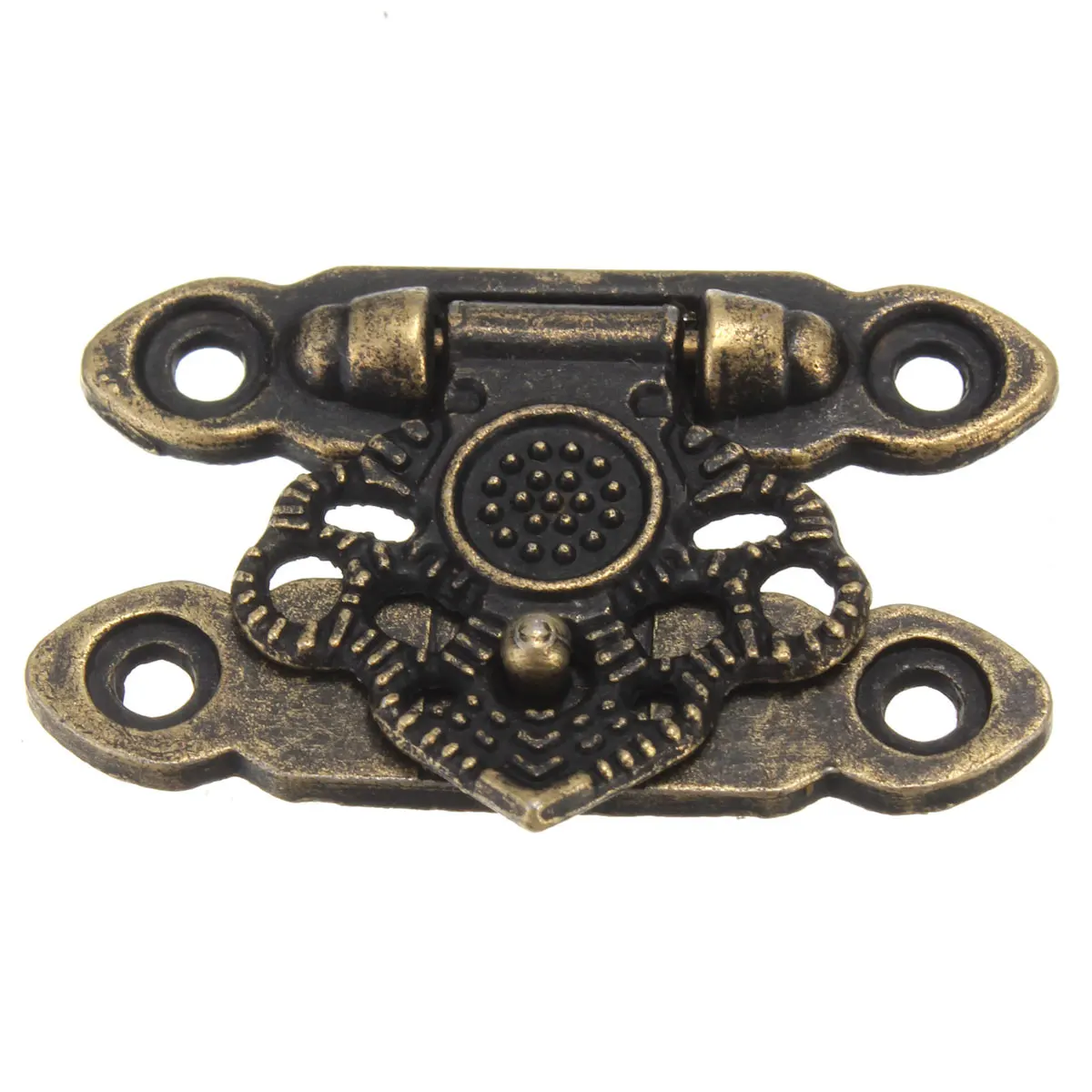 Top quality 12x Antique Brass Decor Jewelry Trinket Wooden Box Hasp Clasps Latch Hook+Screws | Обустройство дома