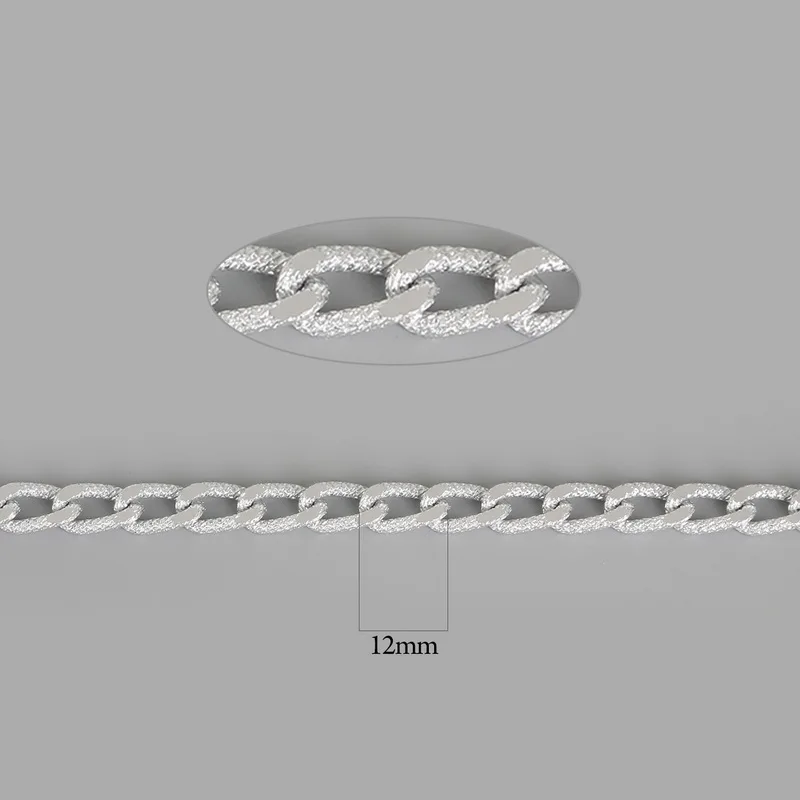 Лидер продаж NiceBeads алюминиевая цепочка-мельница с покрытием серебро