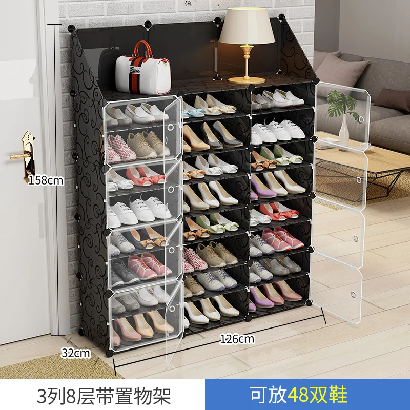 DIY Multi-layer Economical Simple Shoe Cabinet Economize Space Doorway Cabinets Dustproof Home Shoe Shelf Cabinet High Quality