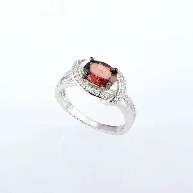 SANTUZZA серебряное кольцо для женщин, 925 пробы, серебряное модное круглое кольцо для женщин, кольцо с кубическим цирконием, вечерние ювелирные изделия