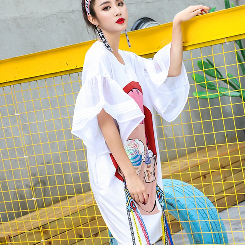 Модное женское весеннее летнее Новое хлопковое свободное платье с