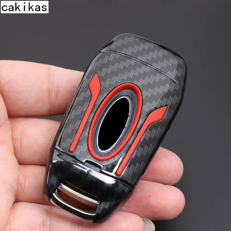 Автомобильный Стайлинг из углеродного волокна дистанционный брелок чехол для Ford