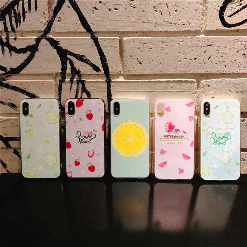 3D Summer Fruit Lemon Phone Case for iPhone 7 Matte Soft TPU Cover Fundas X 8 6 6s Plus Coque Newest |