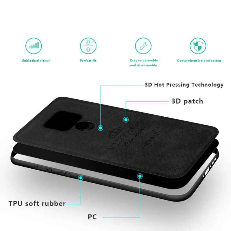 PINWUYO Phone Case for Huawei Mate 20X Cover Back 7.2 inch TPU + PC Cases Funda |