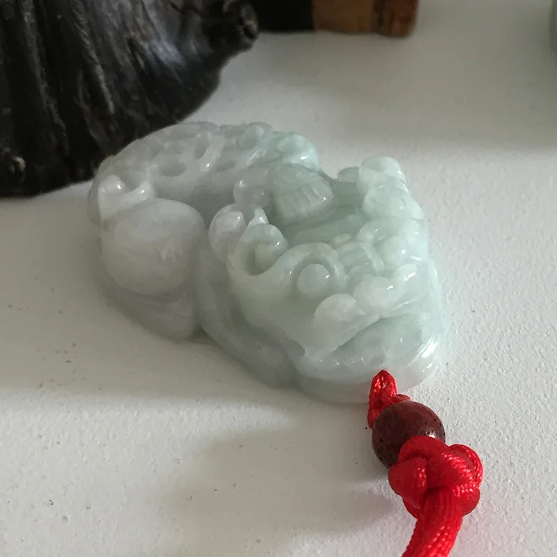 Кулон с нефритовым камнем ручной работы цепочкой | Украшения и аксессуары