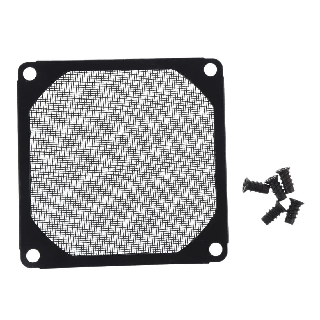 

8cm x 8cm PC Cooler Fan Aluminum Dustproof Meshy Filtere Black