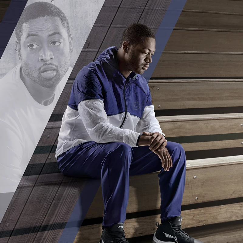 Li-Ning мужская Спортивная ветровка серии Уэйд 100% нейлон Стандартная посадка тонкая