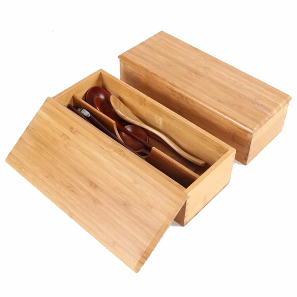 

Ellenmar Home Restaurant Bamboo Tableware Chopsticks Spoon Cage Storage Box Wooden Box Storage Container