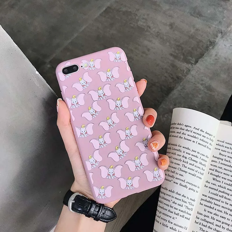 Милый мультяшный чехол для телефона Dumbo iPhone X XR XS Max 6 6S Plus мягкий силиконовый 7 8