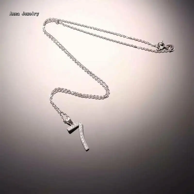 Ожерелье из серебра 925 пробы с цифрами и фианитами|designer necklace|fashion necklacenecklace designer |