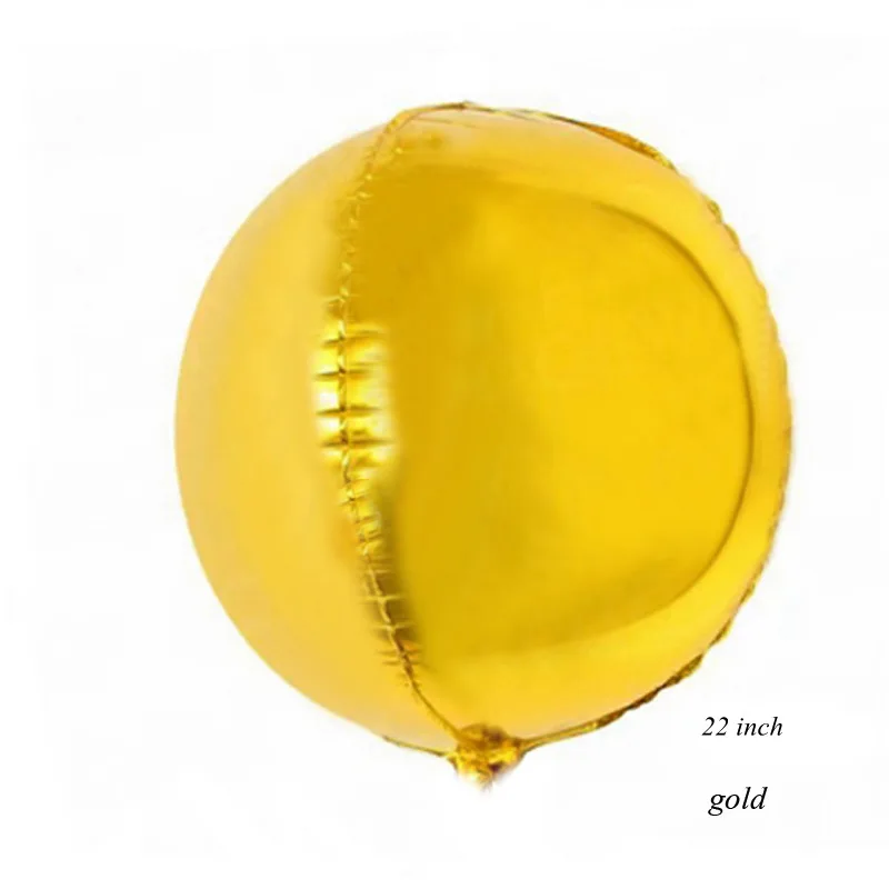 1PC gold 1 шт. 22 дюйма градиентный цвет 4D диско Гелиевый шар Радуга день рождения и свадьба украшения реквизит для фотосессии для детского душа - Цвет: 1PC gold