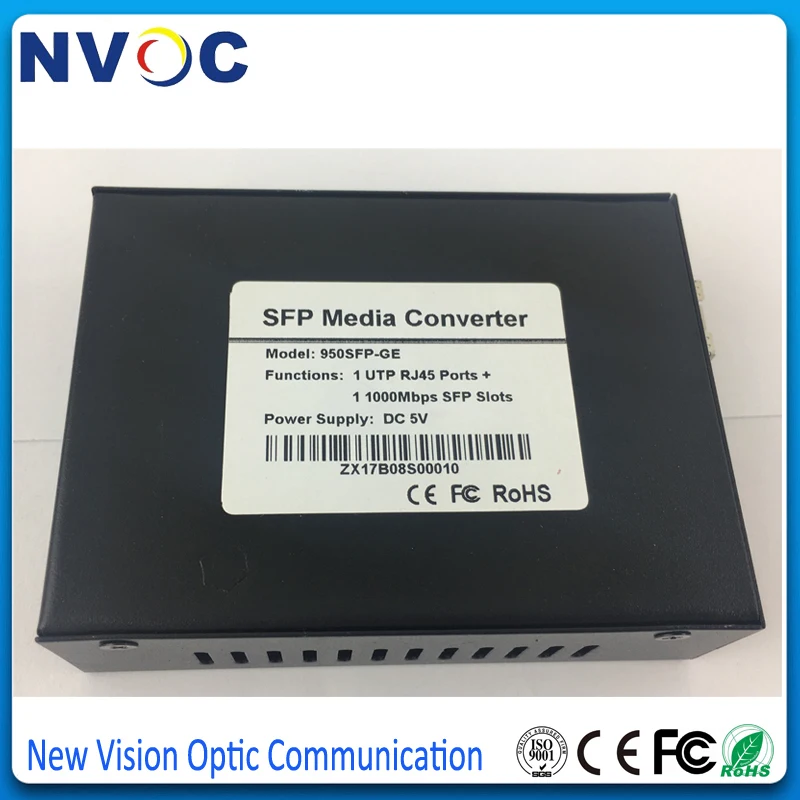 1000M 1 RJ45+1 Gigabit SFP Port Ethernet Unmanaged Fiber Optic Switch Euro Charger External power supply Media converter | Мобильные