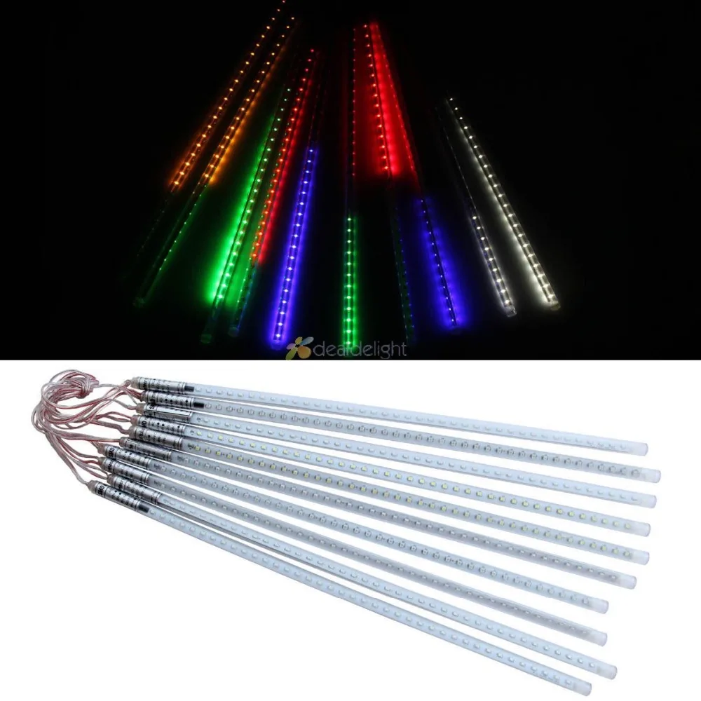 50 см 3528 SMD метеоритный дождь светильник 54 светодиода 10 трубок гирлянда вечерняя