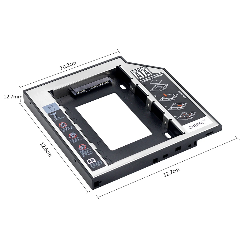 CHIPAL Универсальный 2-й HDD Caddy 12 7 мм SATA 3 0 для 2 5 &quotТБ чехол SSD корпус жесткого диска с