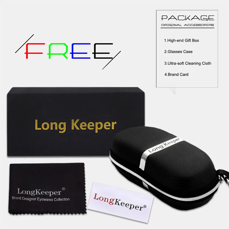 LongKeeper готовые очки солнцезащитные 2 в 1 модная оправа для близорукости линзы 100 400