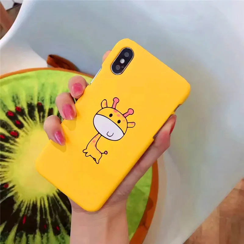 Симпатичный мультяшный олень чехол для телефона iphone 7 6 S 8 Plus X XR XS MAX забавная