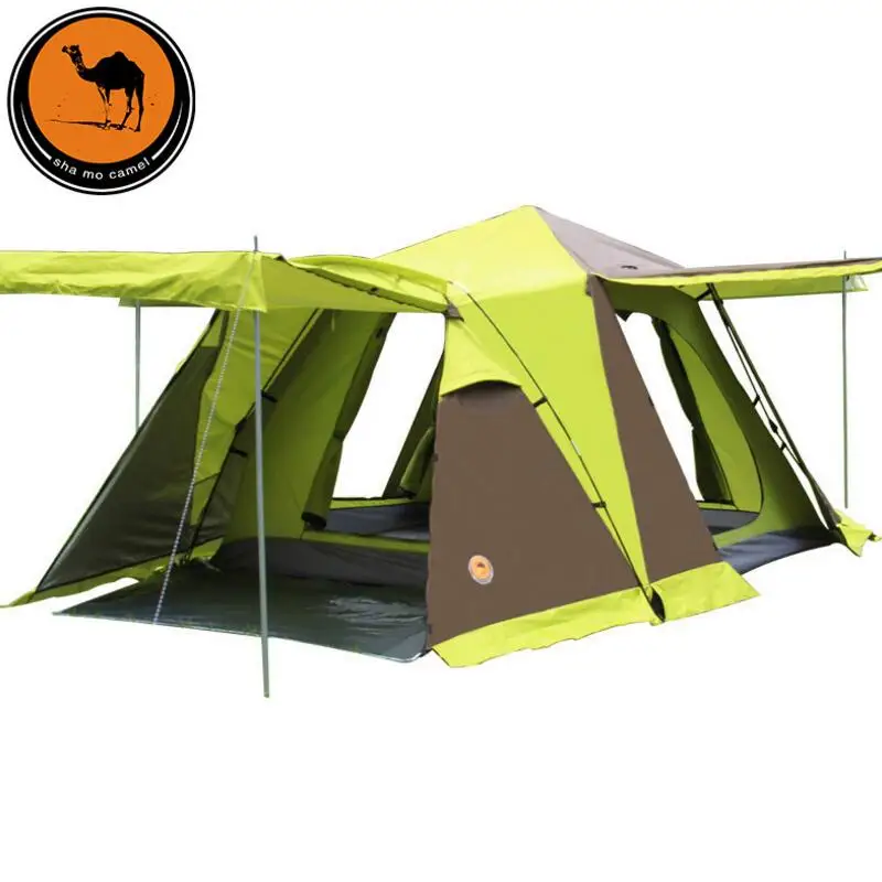 

DESERT CAMEL Outdoor Camping Tent Four-Door 3 4 Person Ultralight Tent For Hiking Fishing Beach Double Layer Waterproof Tents