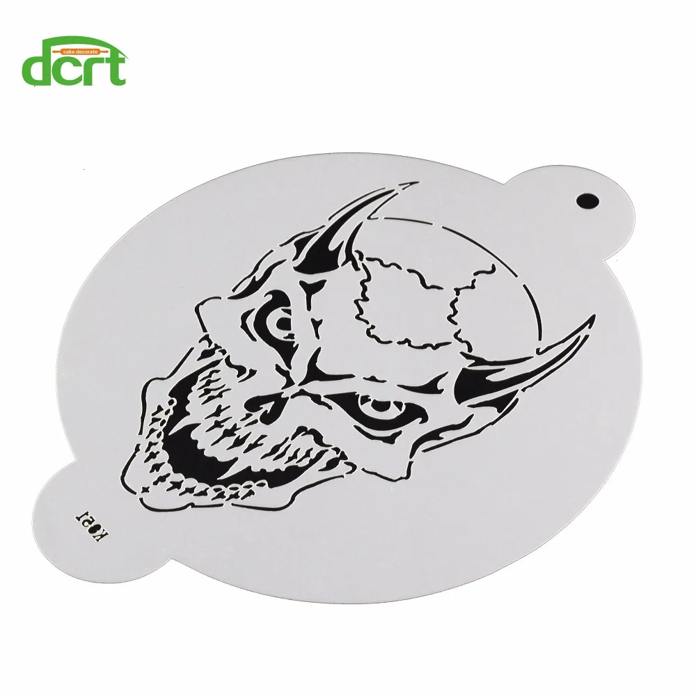 Трафареты для торта в виде черепа дьявола на Хэллоуин трафареты посуда выпечки