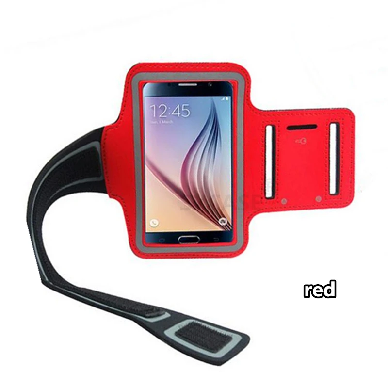 red SYCASE 5,1 inch Gym чехол для samsung S5 S6 S7 S8 спортивные нарукавная повязка для бега сумка для P10 держатель телефона Универсальный нарукавный спортивный чехол Чехол - Цвет: red