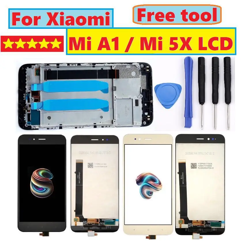 Для Xiaomi mi A1 ЖК дисплей + сенсорный экран высококачественное новое стекло экрана