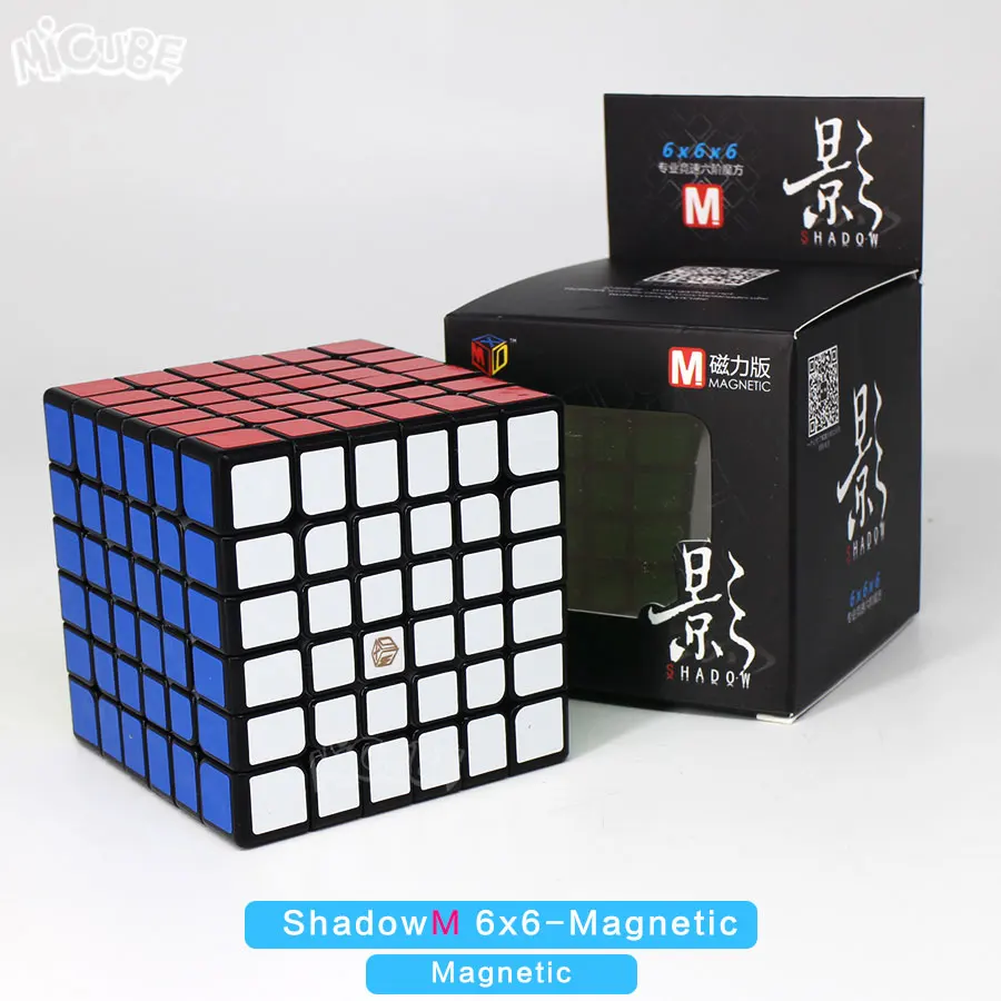 Qiyi Mofangge Магнитный куб Shadow 6x6 Cubo Magico 6x6x6 ShadowM speed профессиональная головоломка обычные магнитные 6x6 магические кубики - Цвет: Magnetic-Black