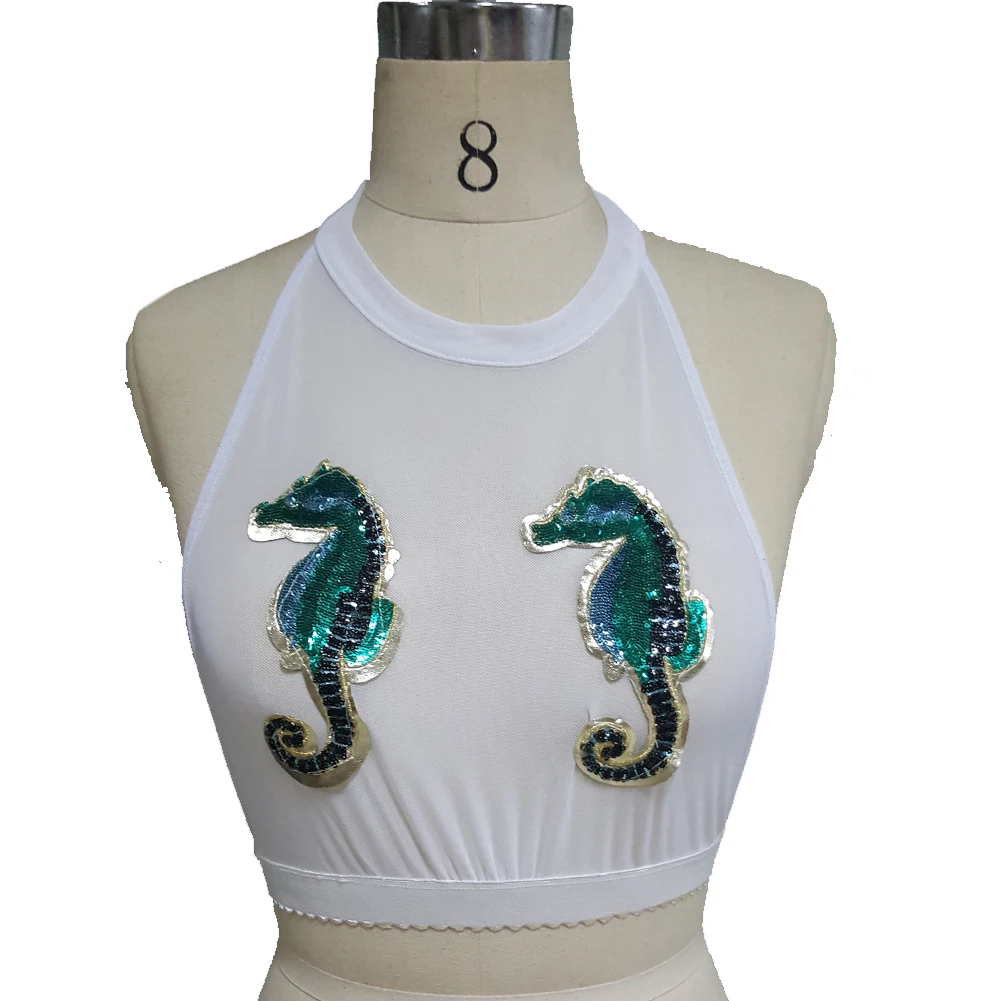 Голографическая летняя праздничная одежда для женщин укороченный топ с лямкой