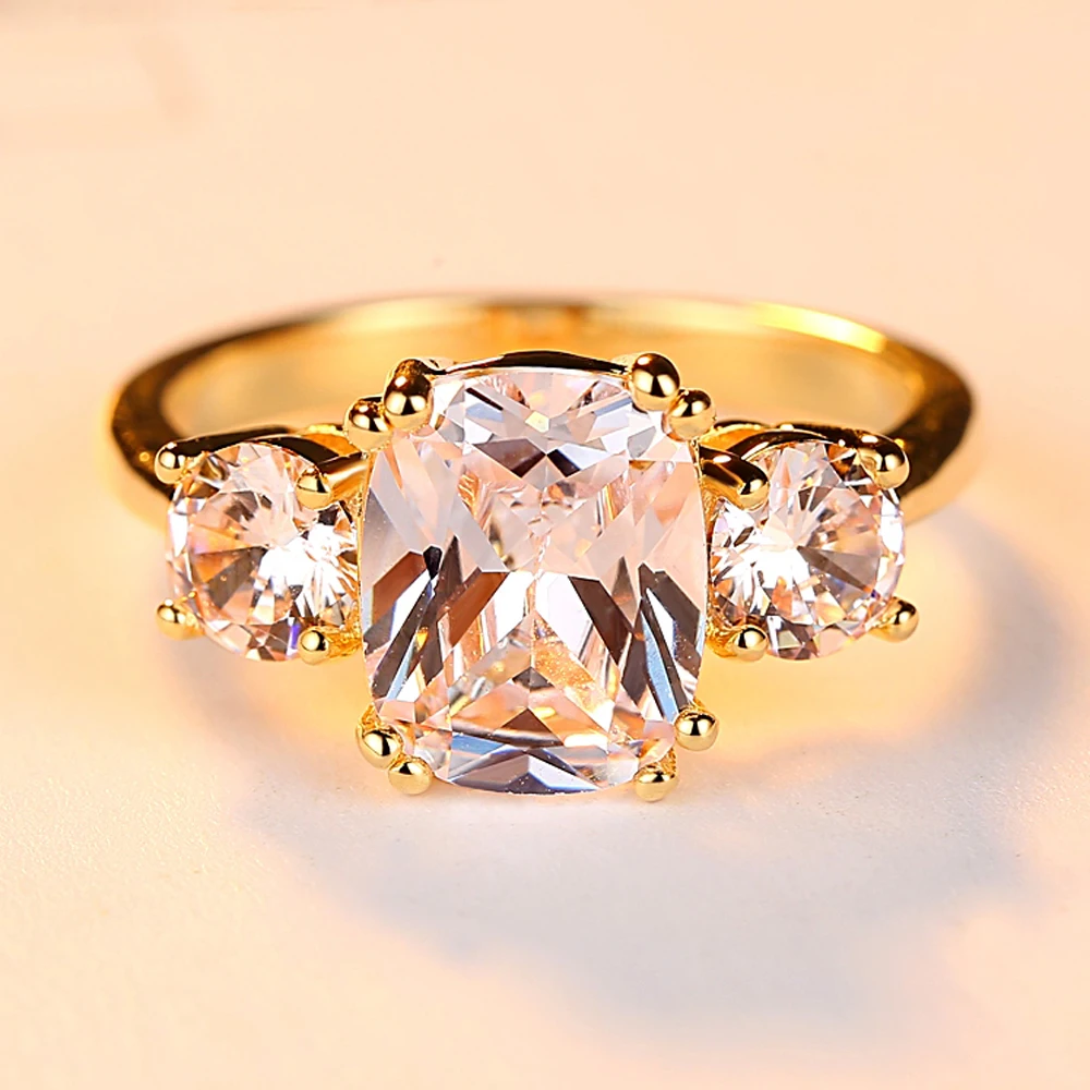 Silver Ring silver 925 Fashion jewelry gift for woman luxury Gold Color IFZHOAJV | Украшения и аксессуары