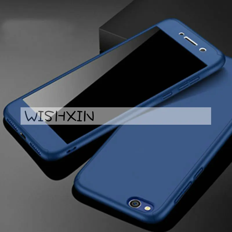 Чехол для Huawei P8 Lite 2017 с полным покрытием 360 градусов и защитным стеклом.